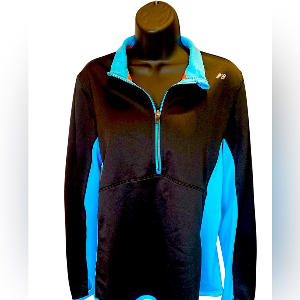 New Balance Black and Blue Performance Jacket with Color Blocking XL